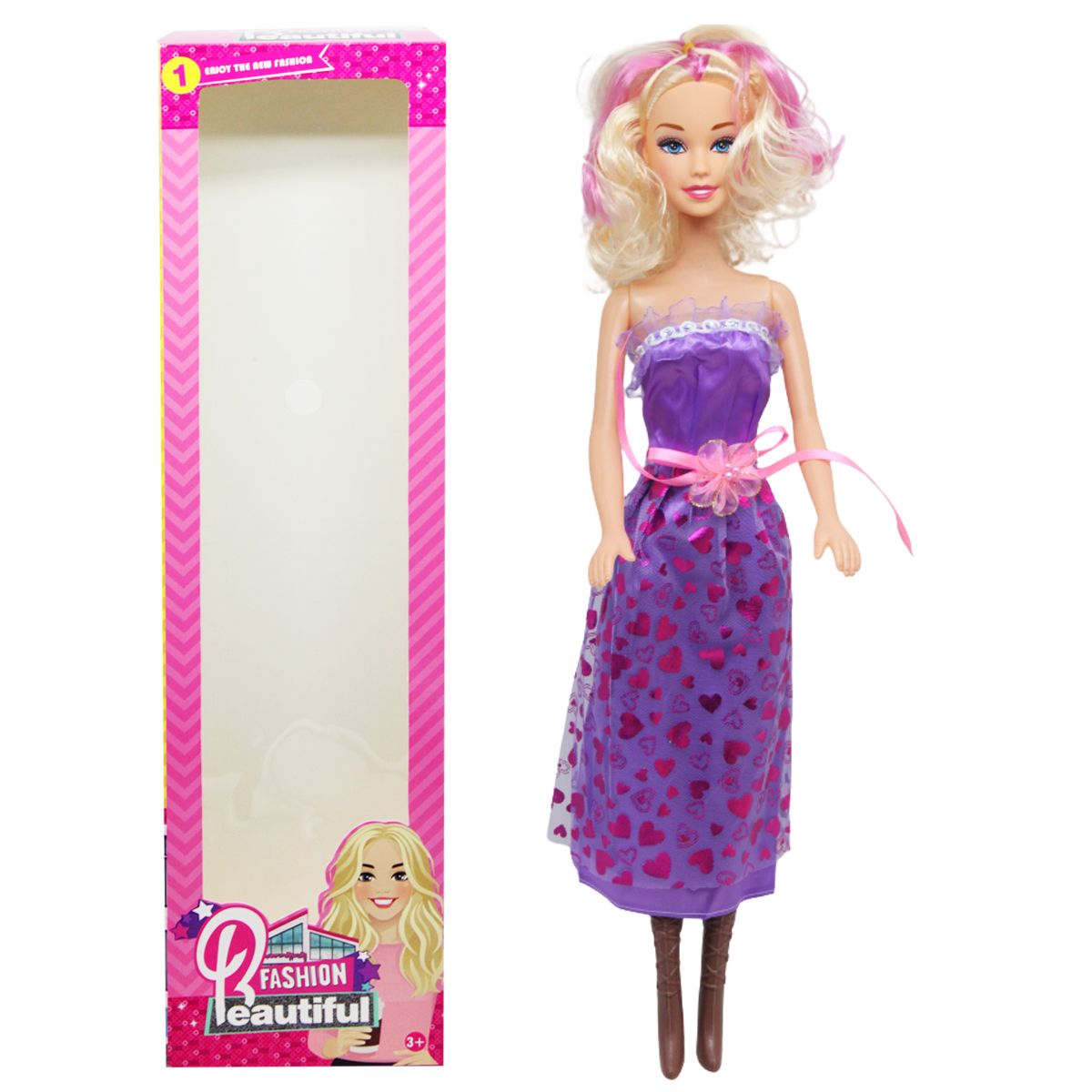 Кукла большая "Beautiful", в фиолетовом (57 см)