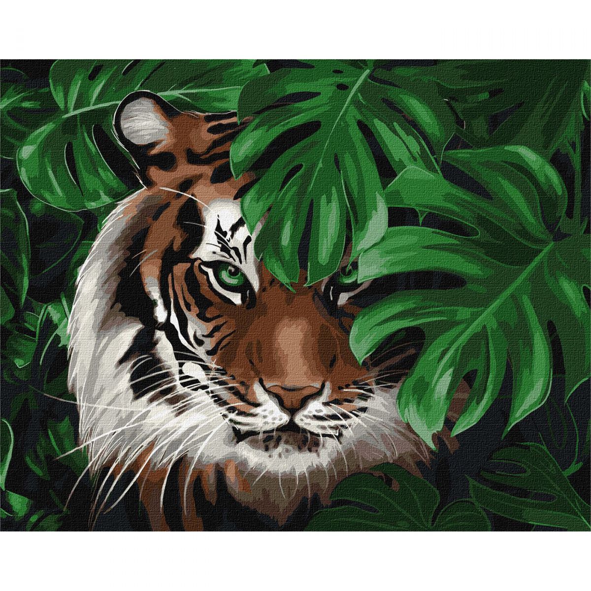 Картина по номерам "Амурский тигр" ★★★★★