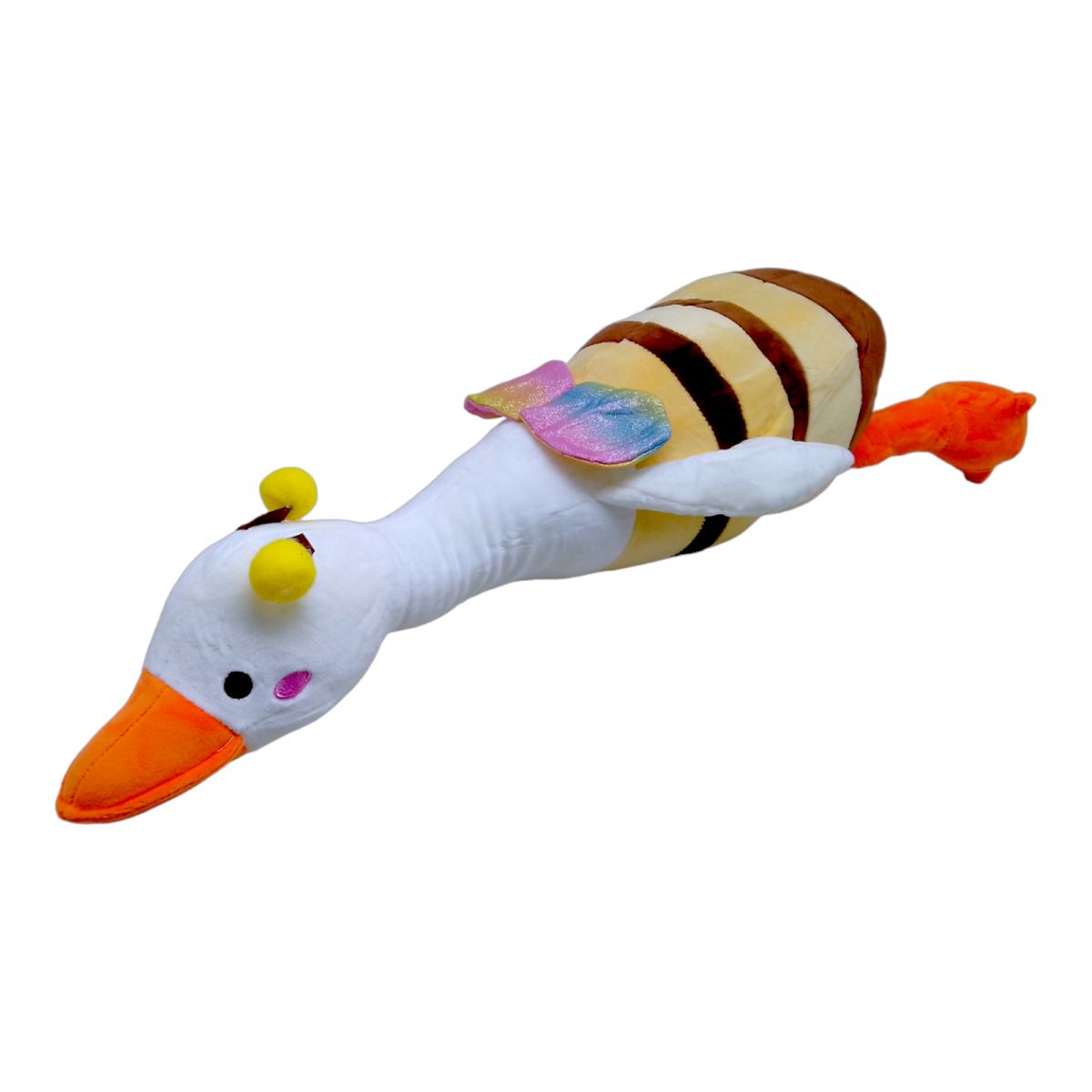 Мʼяка іграшка "Гусь-обнімусь" у костюмі бджілки (65 см)