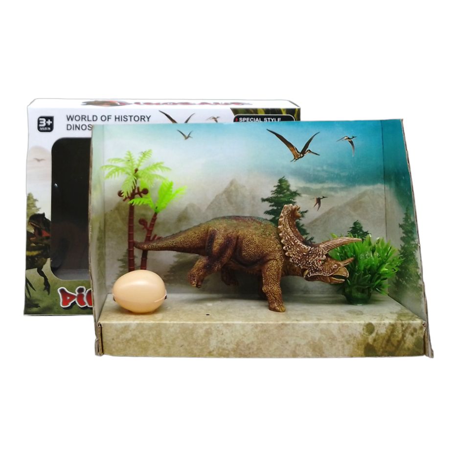 Фігурка динозавра з яйцем "Трицератопс"