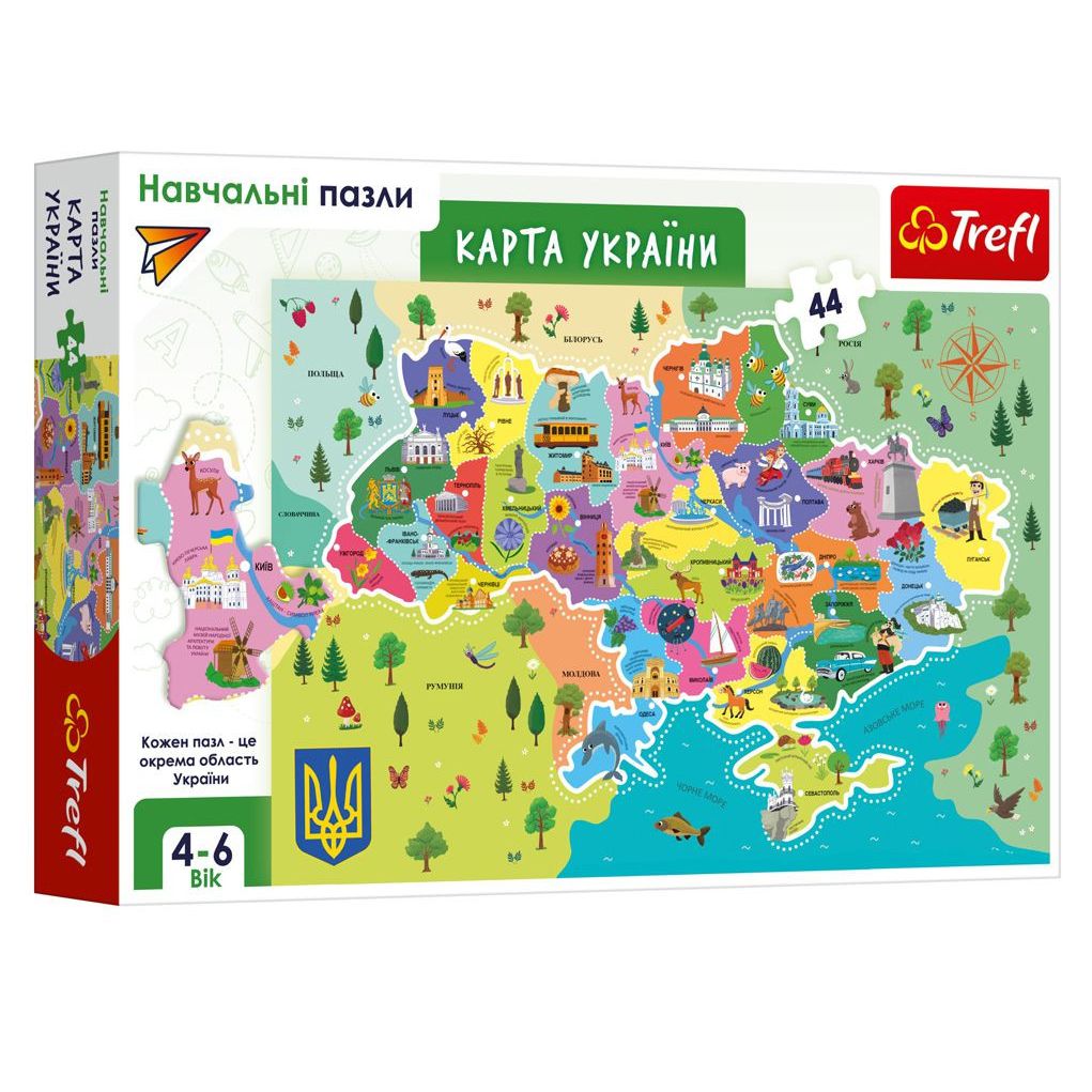 Пазли навчальні -"Карта України" для дітей