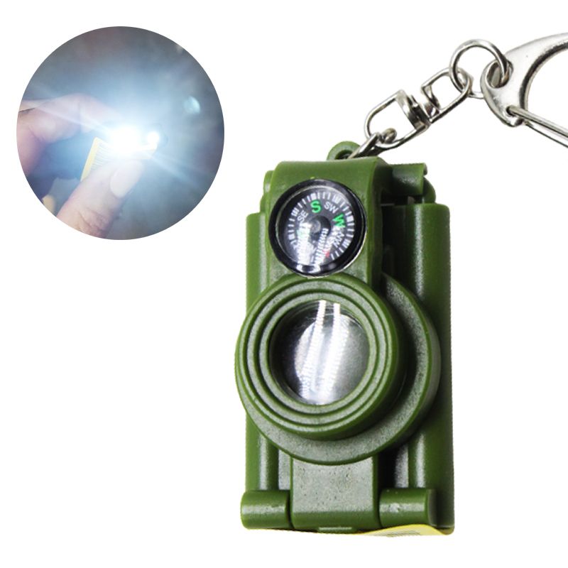 Брелок-фонарик многофункциональный (зеленый)