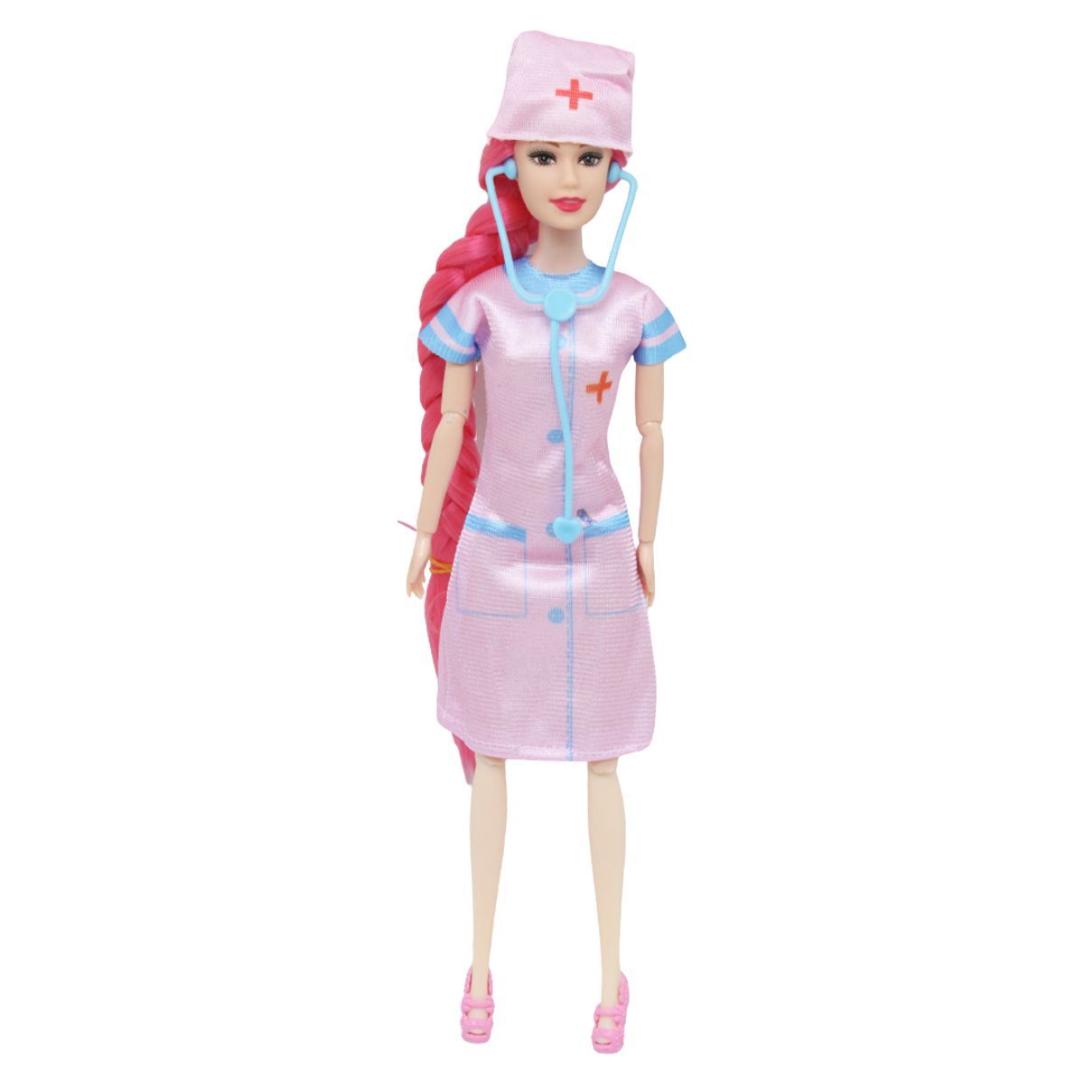Уцінка.  Лялька "Медсестра" у рожевому вивернута нога і немає руки