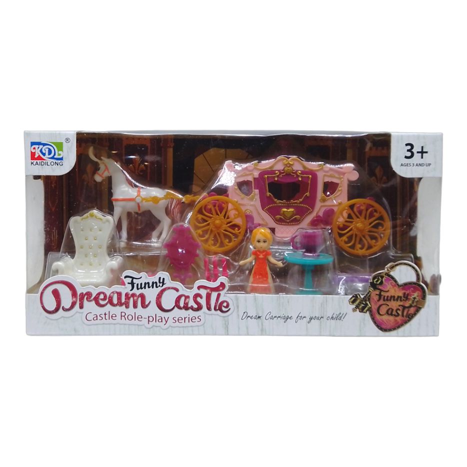 Игровой набор с каретой "Dream Castle" (розовый)