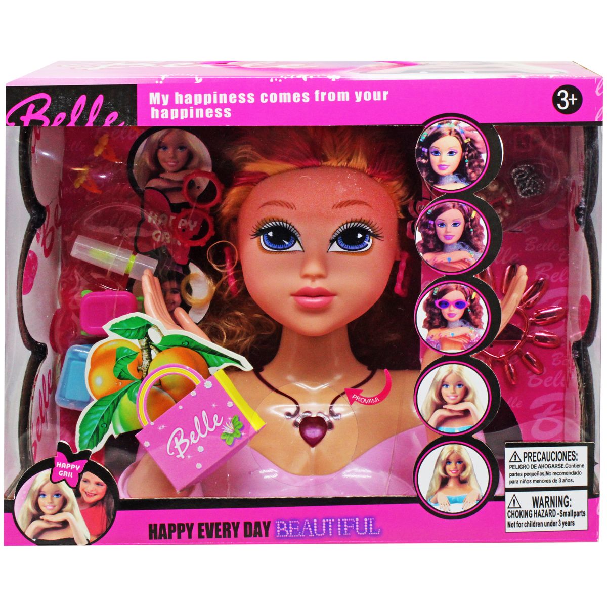 Лялька-Голова для зачісок рожева
