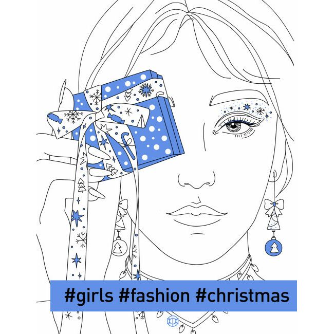 Розмальовка "#girls #fashion #christmas" (укр)