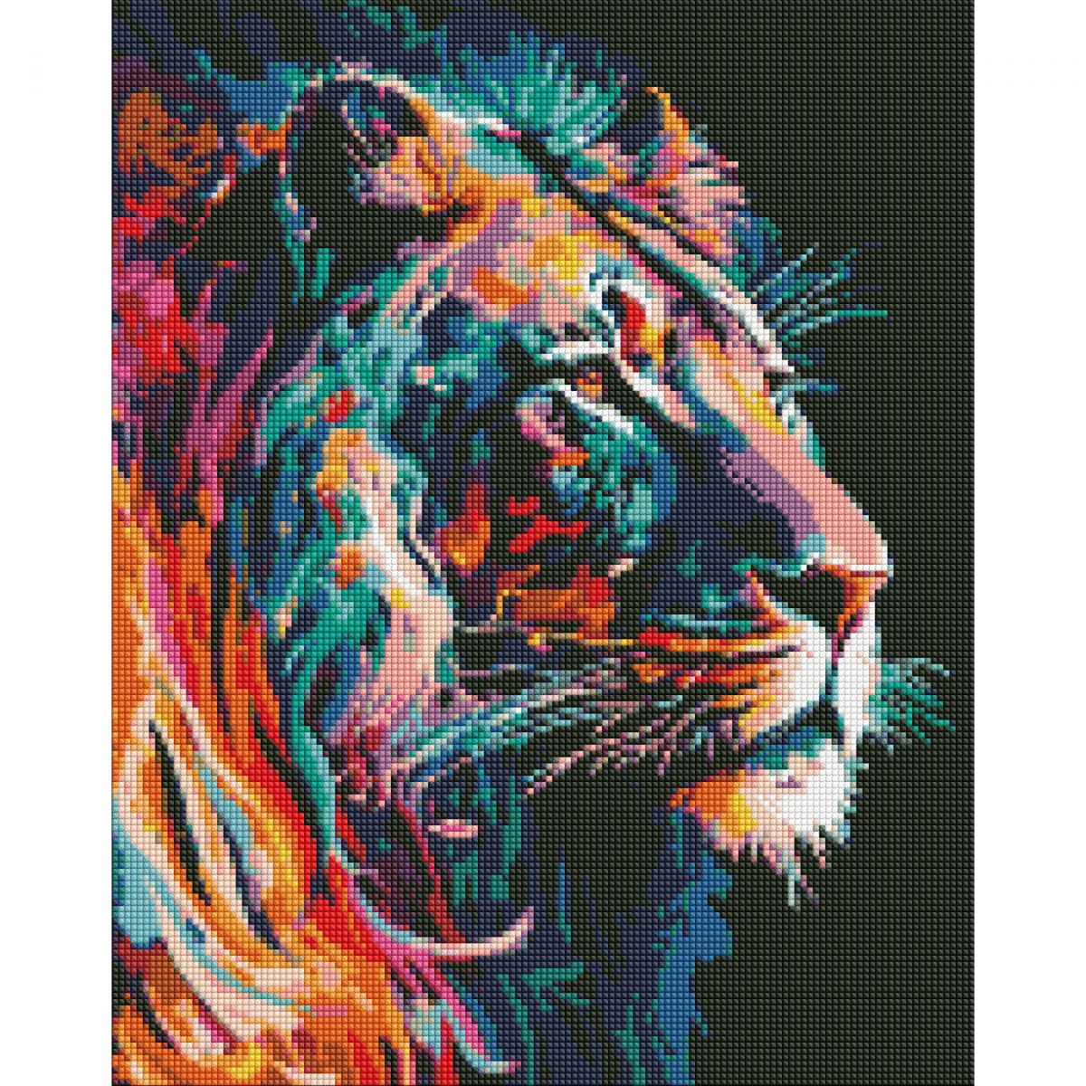 Алмазна мозаїка "Граціозний лев" 40х50 см