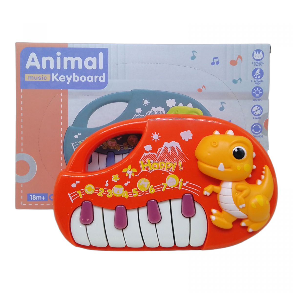 Піаніно дитяче "Animal kingdom" (червоний)