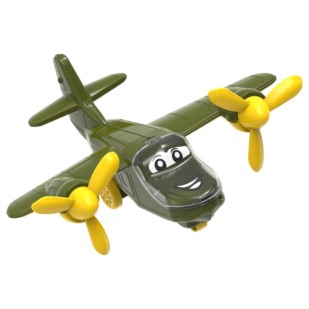 Пластиковая игрушка "Самолет" (зеленый хаки)