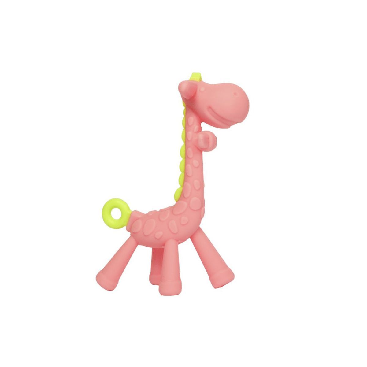 Прорезыватель силиконовый "Жираф" (розовый)