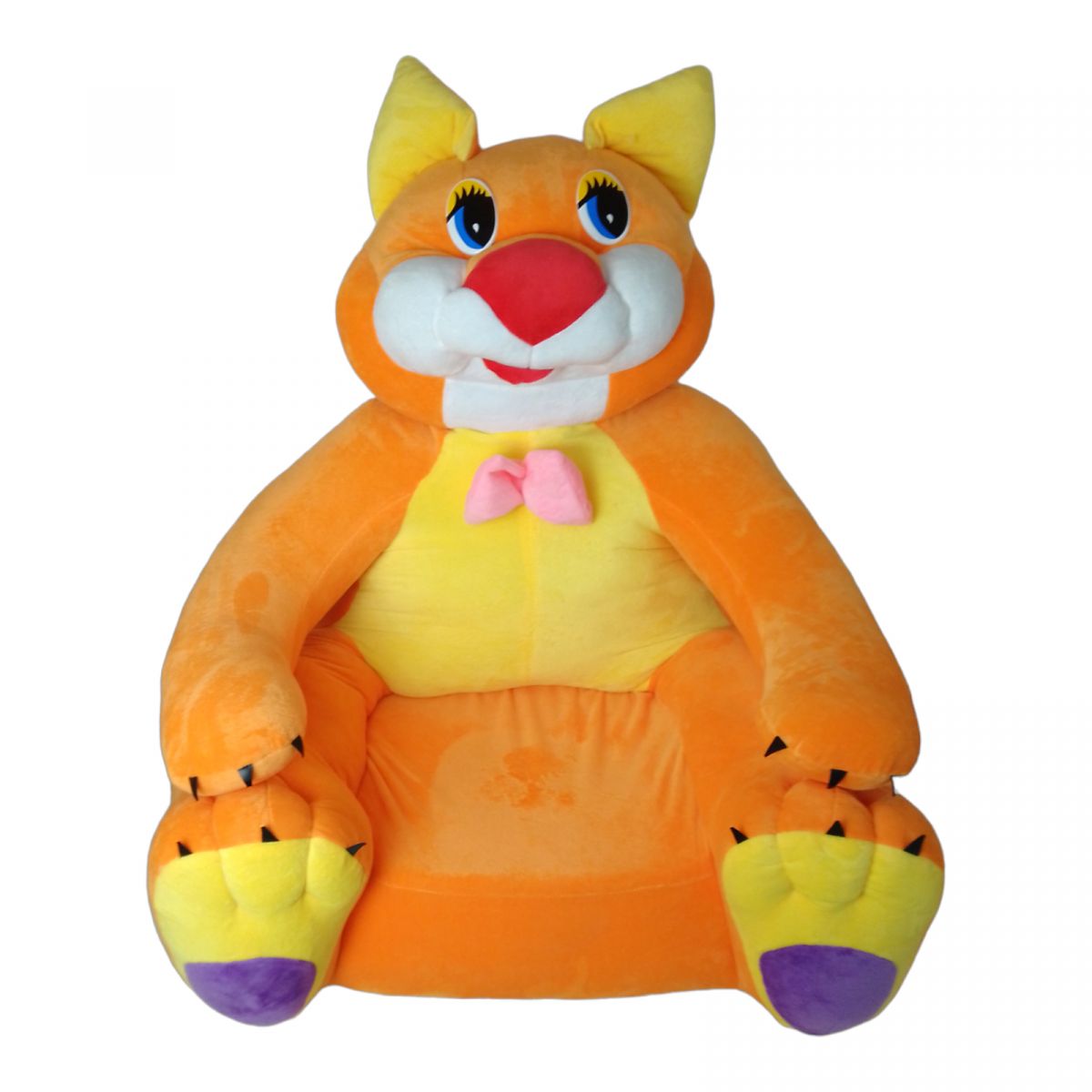 Мягкое детское кресло "Котик" 70 х 60 х 60 см (оранжевый)