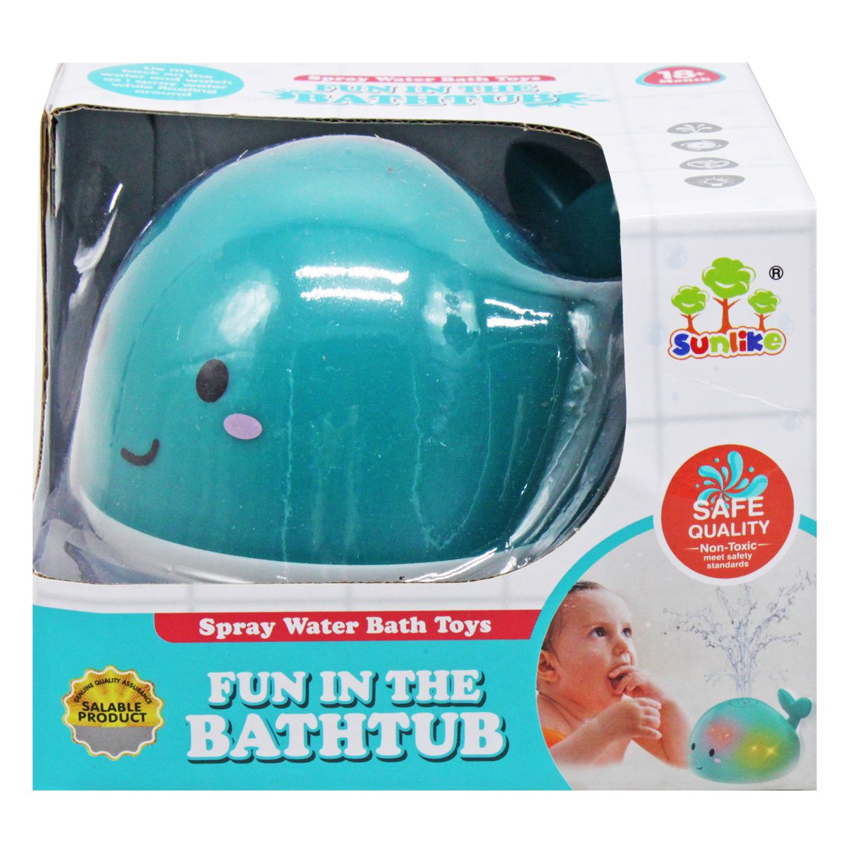 Іграшка для ванної "Фонтанчик: Кит" (бірюзовий)