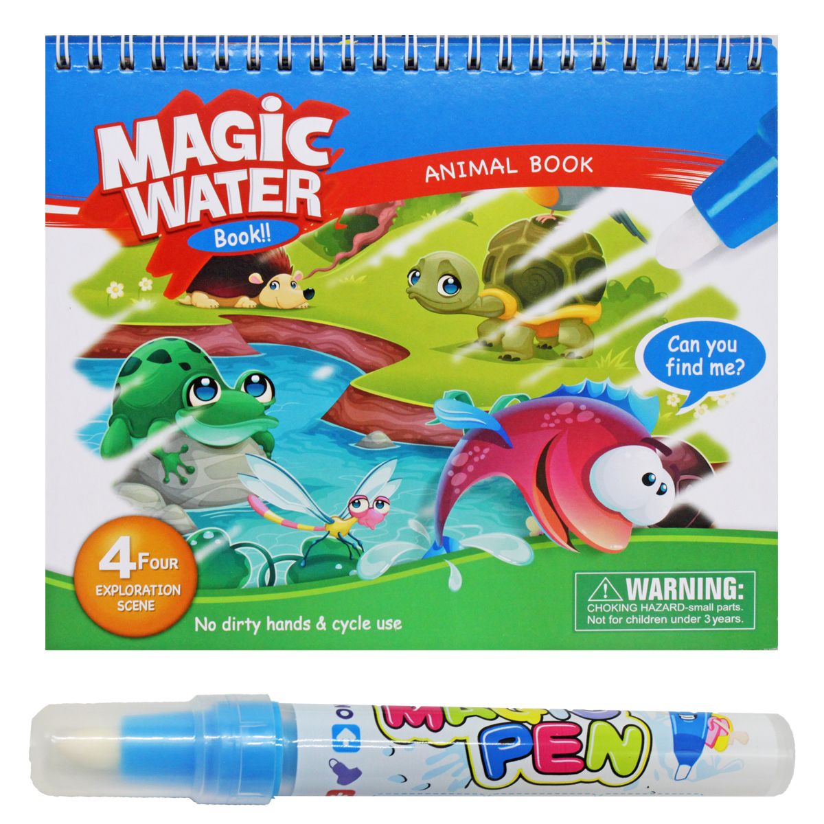 Раскраска с водным маркером "Magic water book: Зверушки"