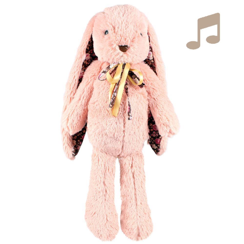 Мʼяка іграшка музична "Зайка Вікі" (рожева) 45 см