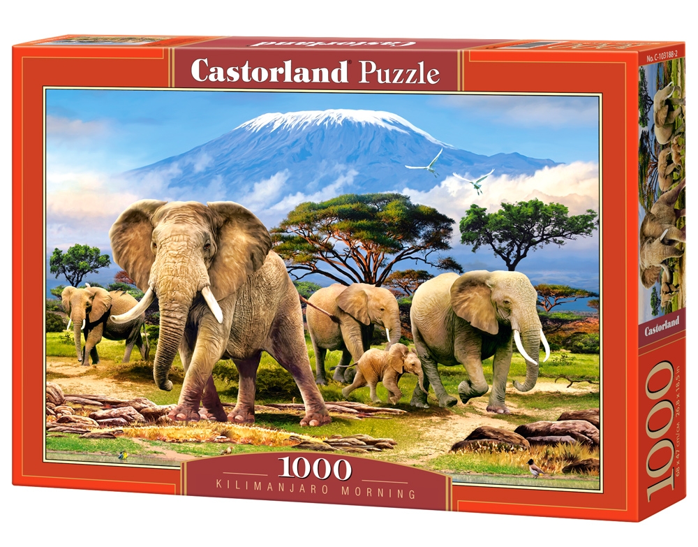 Пазли "Слони біля підніжжя Кіліманджаро", 1000 ел