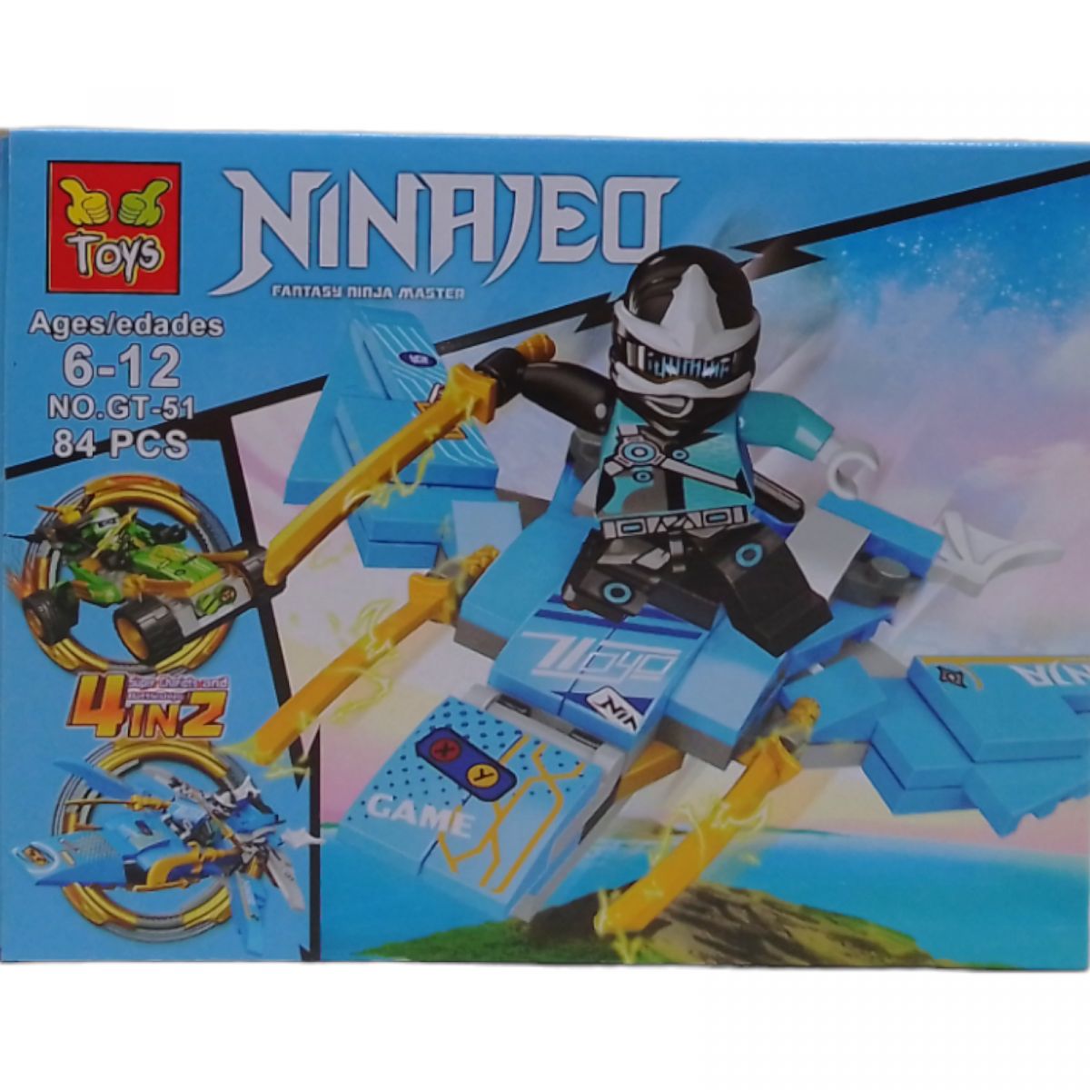 Конструктор "Ninjago", 84 дет.  (блакитний)