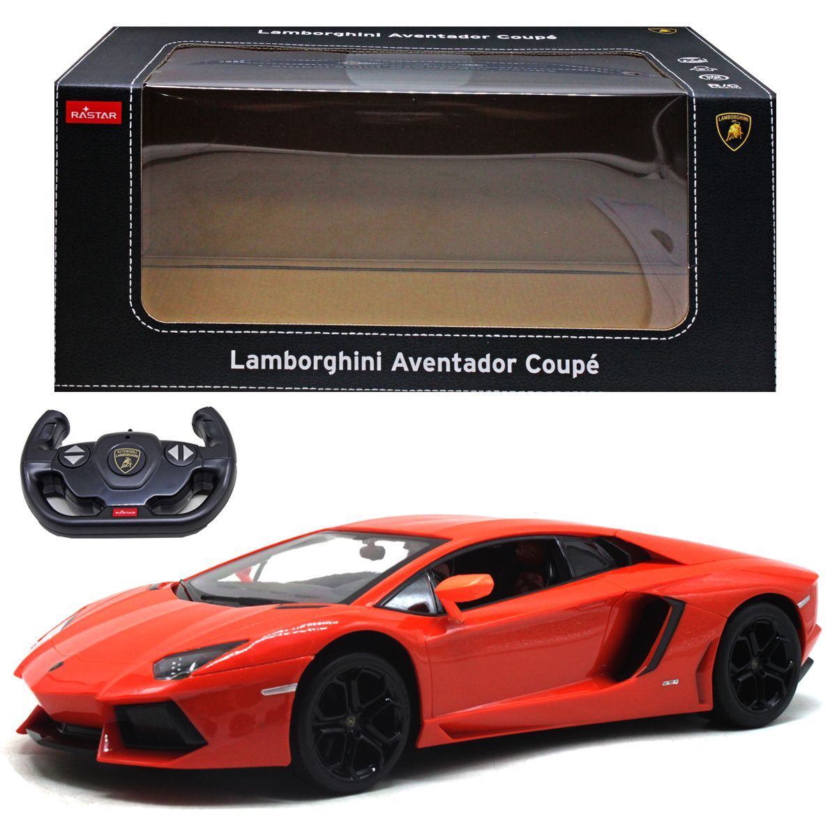 Уценка.  Машинка на радиоуправлении "Lamborghini", оранжевая - Поврежденная упаковка
