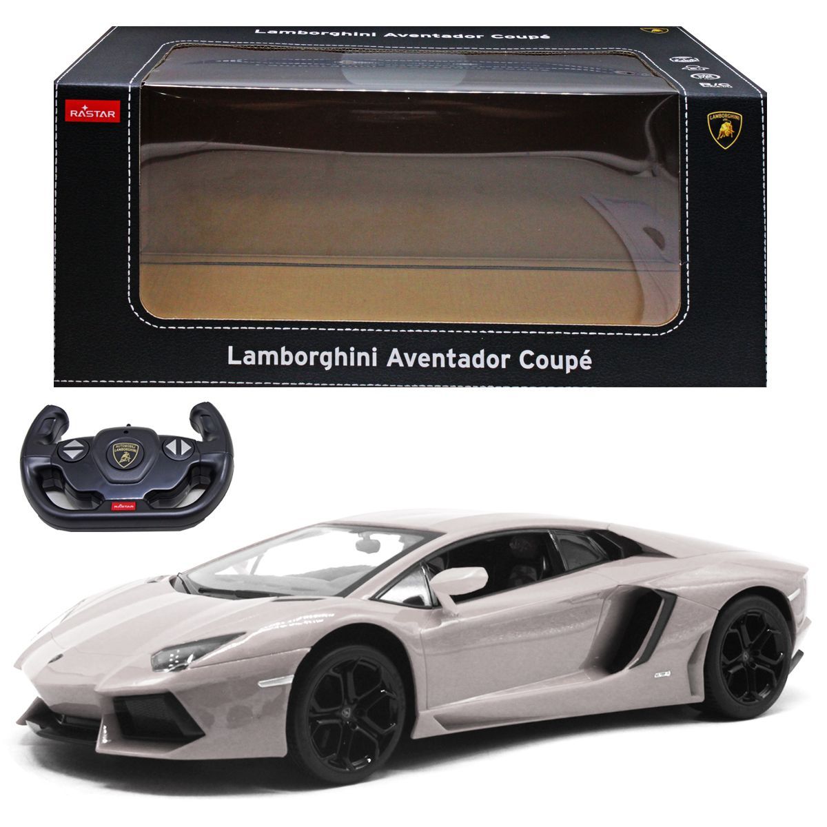 Уценка.  Машинка на радиоуправлении "Lamborghini", белая - Поврежденная упаковка