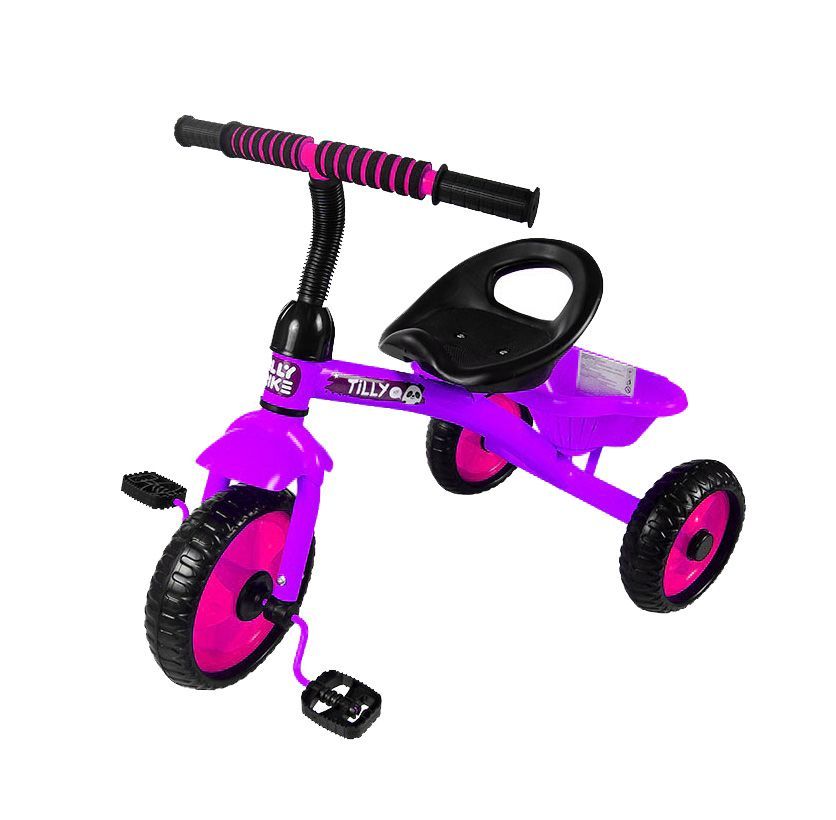 Уценка.  Велосипед детский трёхколесный "Trike" фиолетовый - не товарный вид