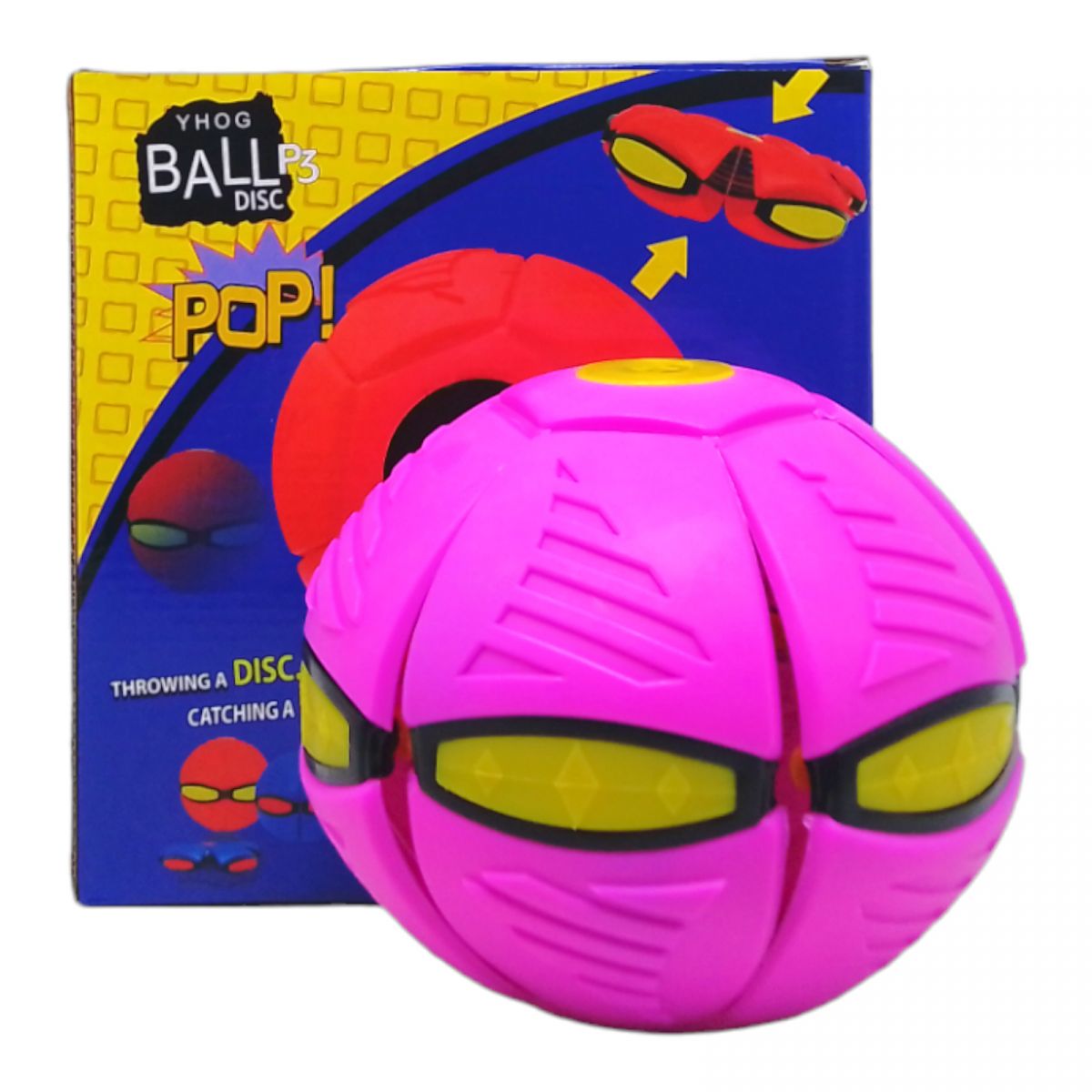 Мʼяч-трансформер "Flat Ball Disc: Мʼячик-фризбі", рожевий