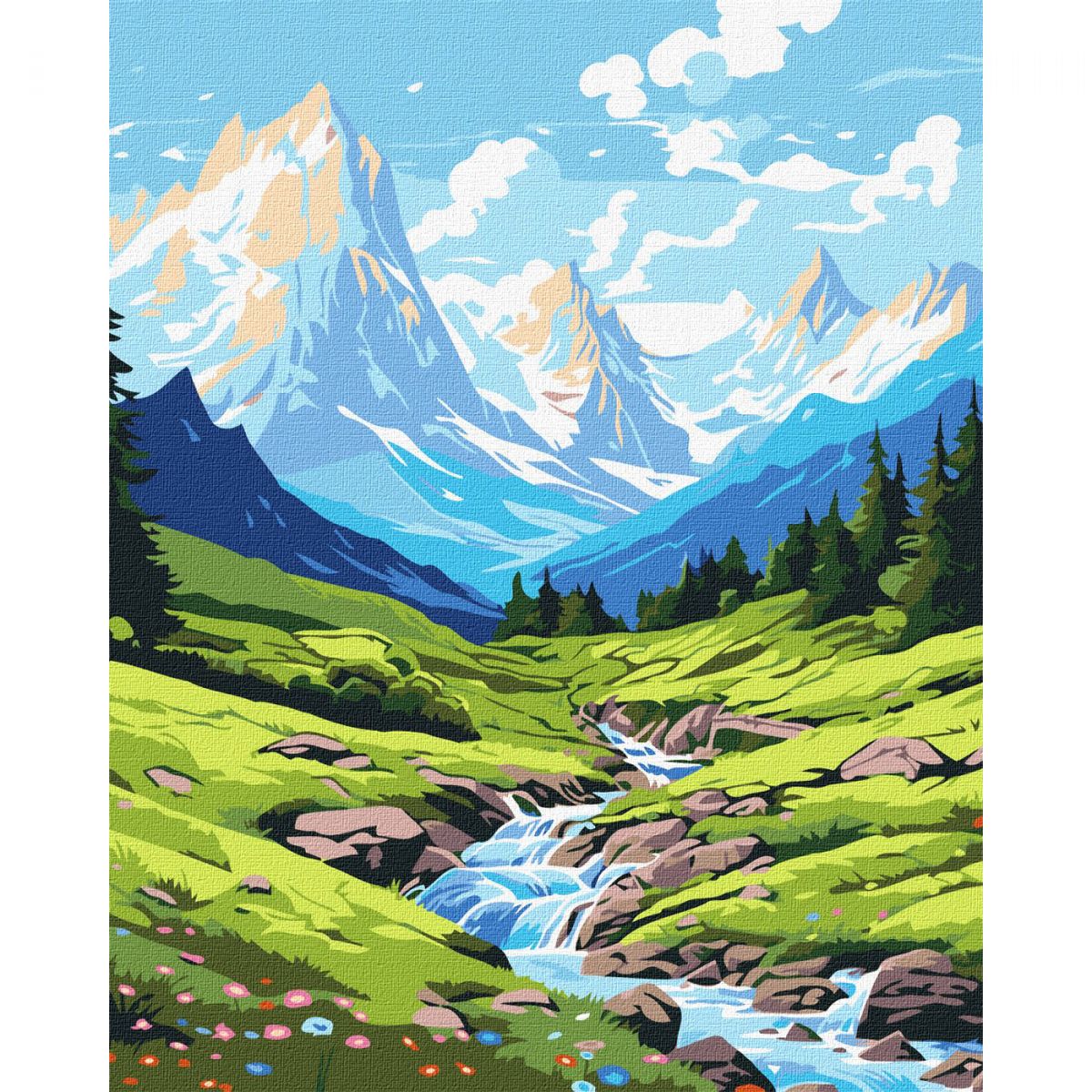 Картина по номерам "Лето в горах"