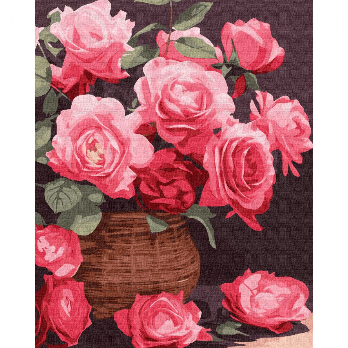 Картина за номерами "Барвисті троянди"