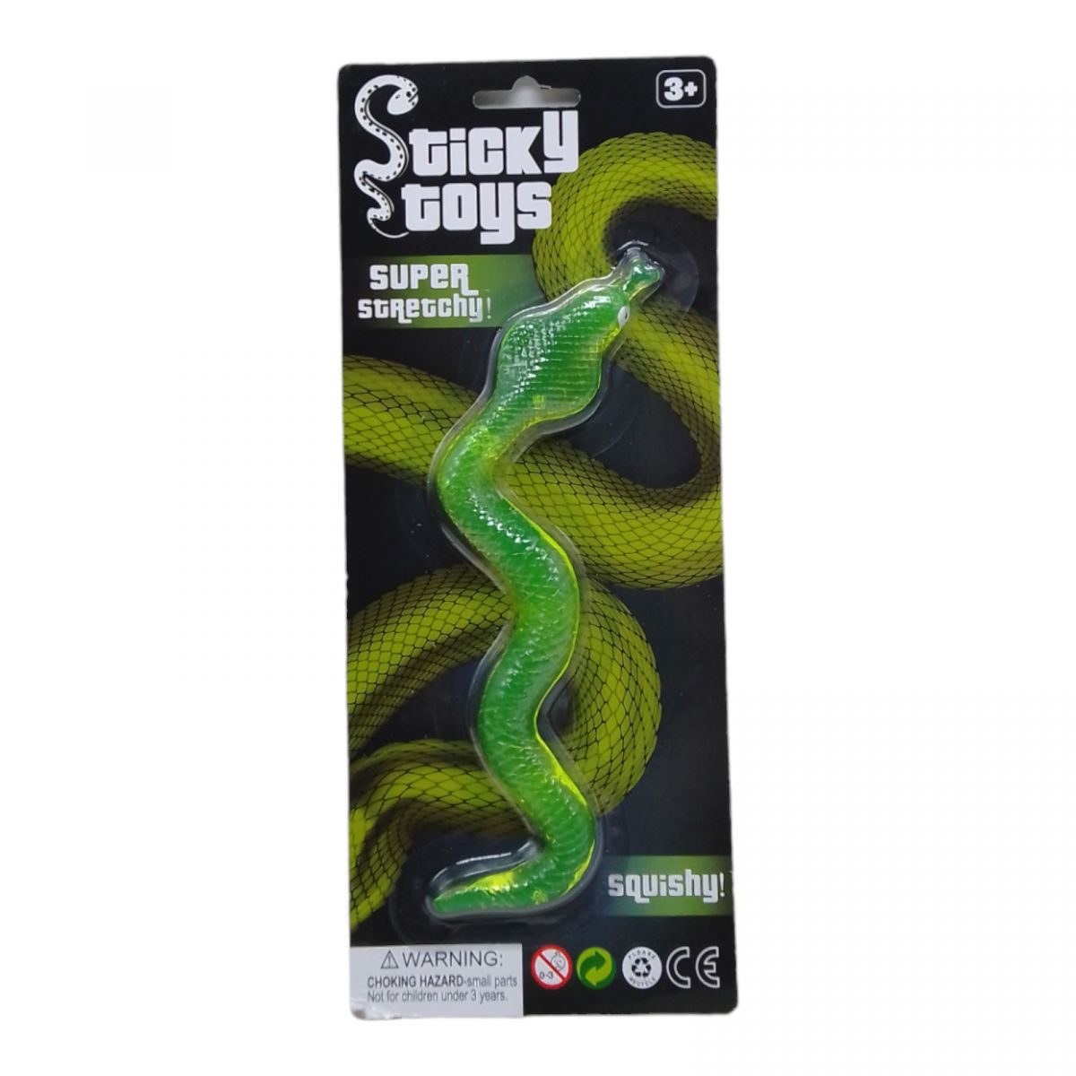 Силіконова іграшка-тягучка "Змія" (зелена)