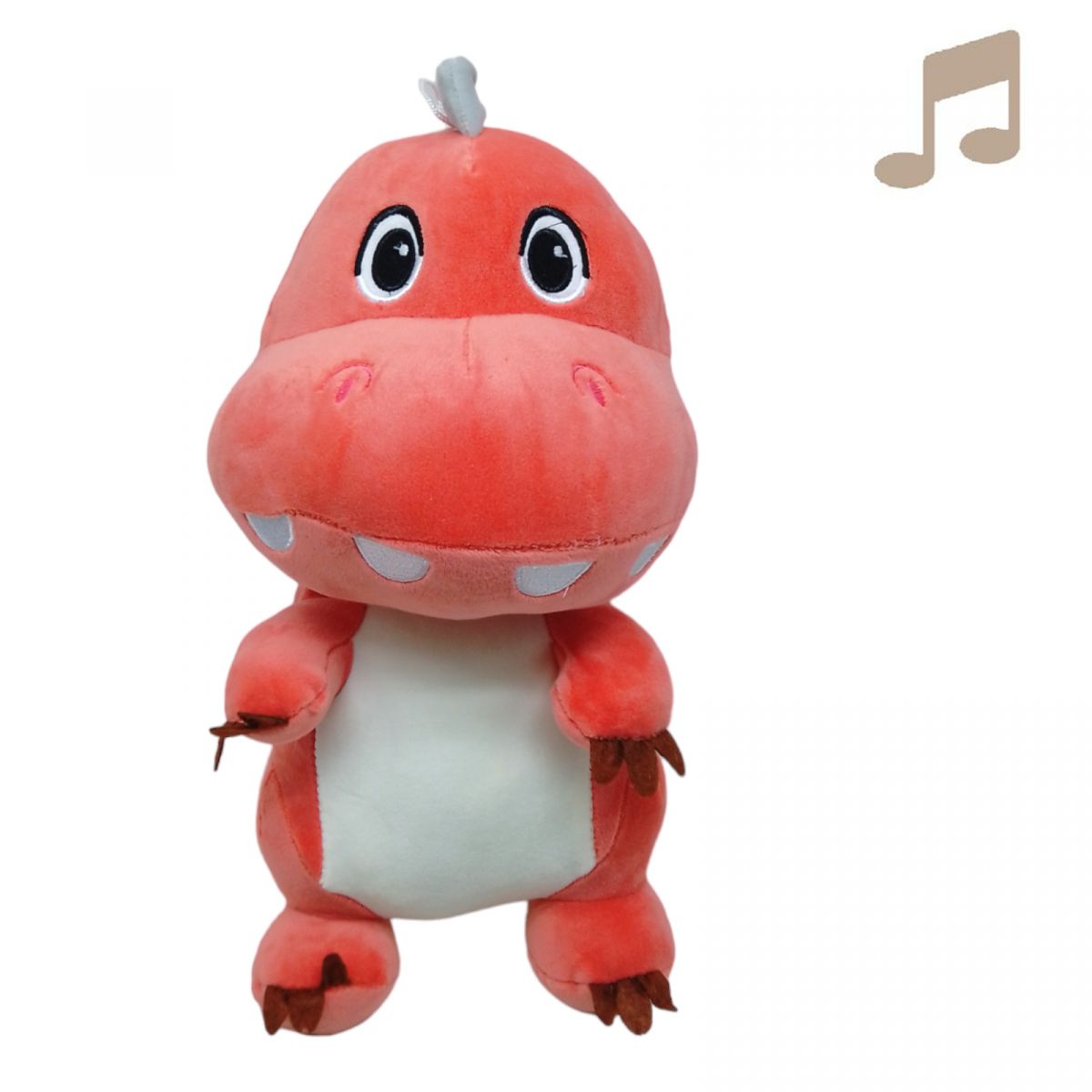 Мягкая музыкальная игрушка "Дракоша Фредди", 28 см, розовый