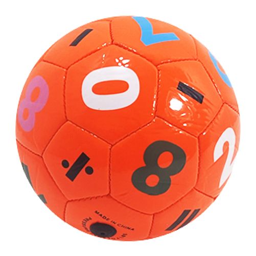 Мяч футбольный №2 "Цифры" (оранжевый)