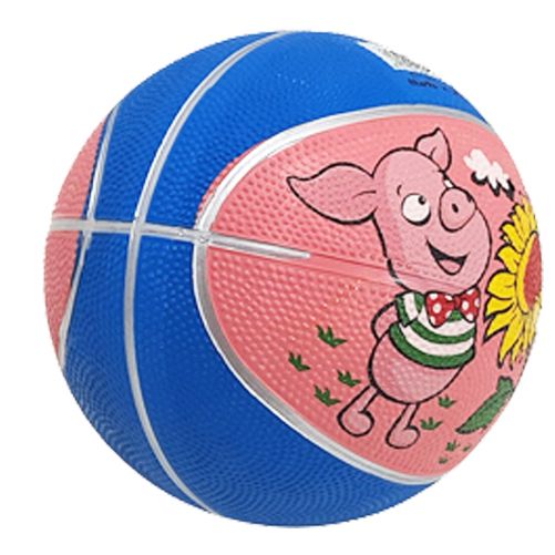 Мʼяч баскетбольний дитячий, d=19 см (синій+рожевий)
