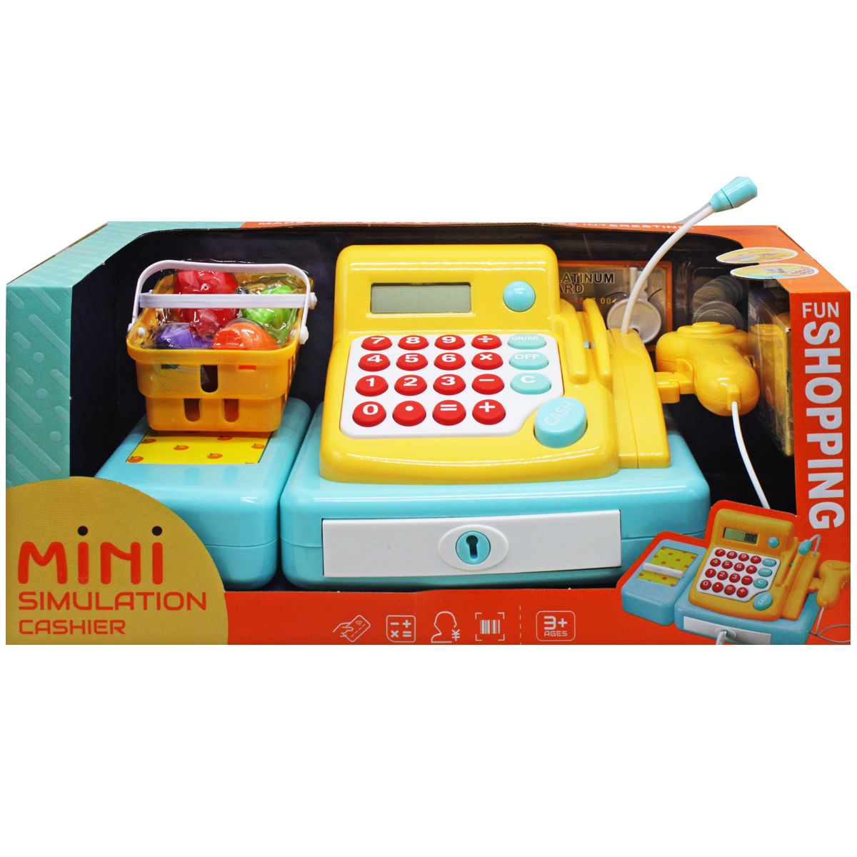 Касовий апарат із продуктами "Mini Cashier" (жовтий)