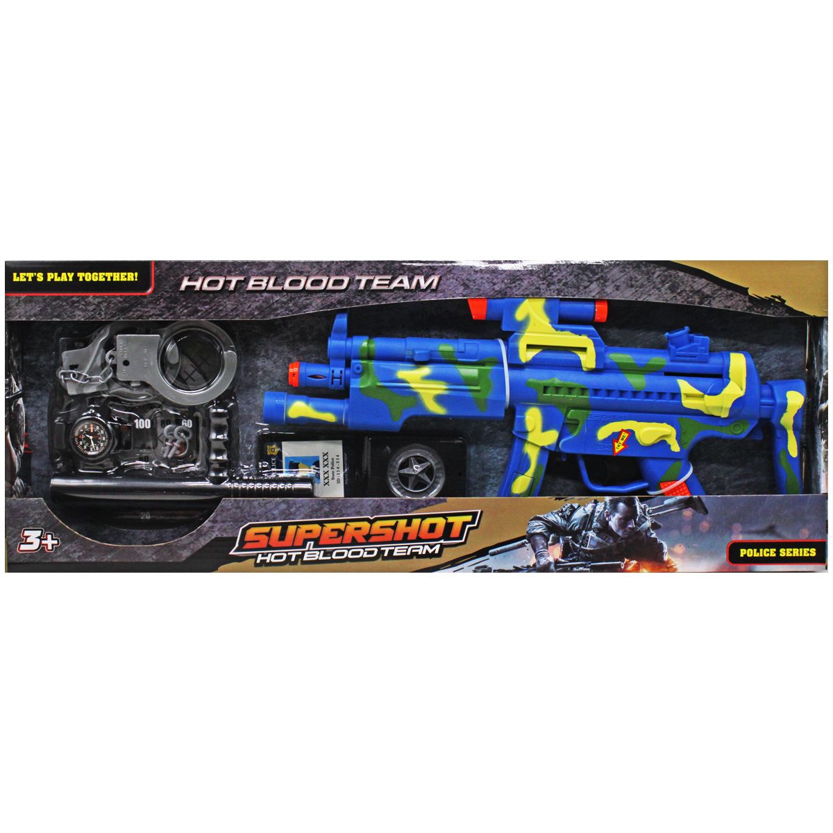 Полицейский набор с автоматом "Supershot"