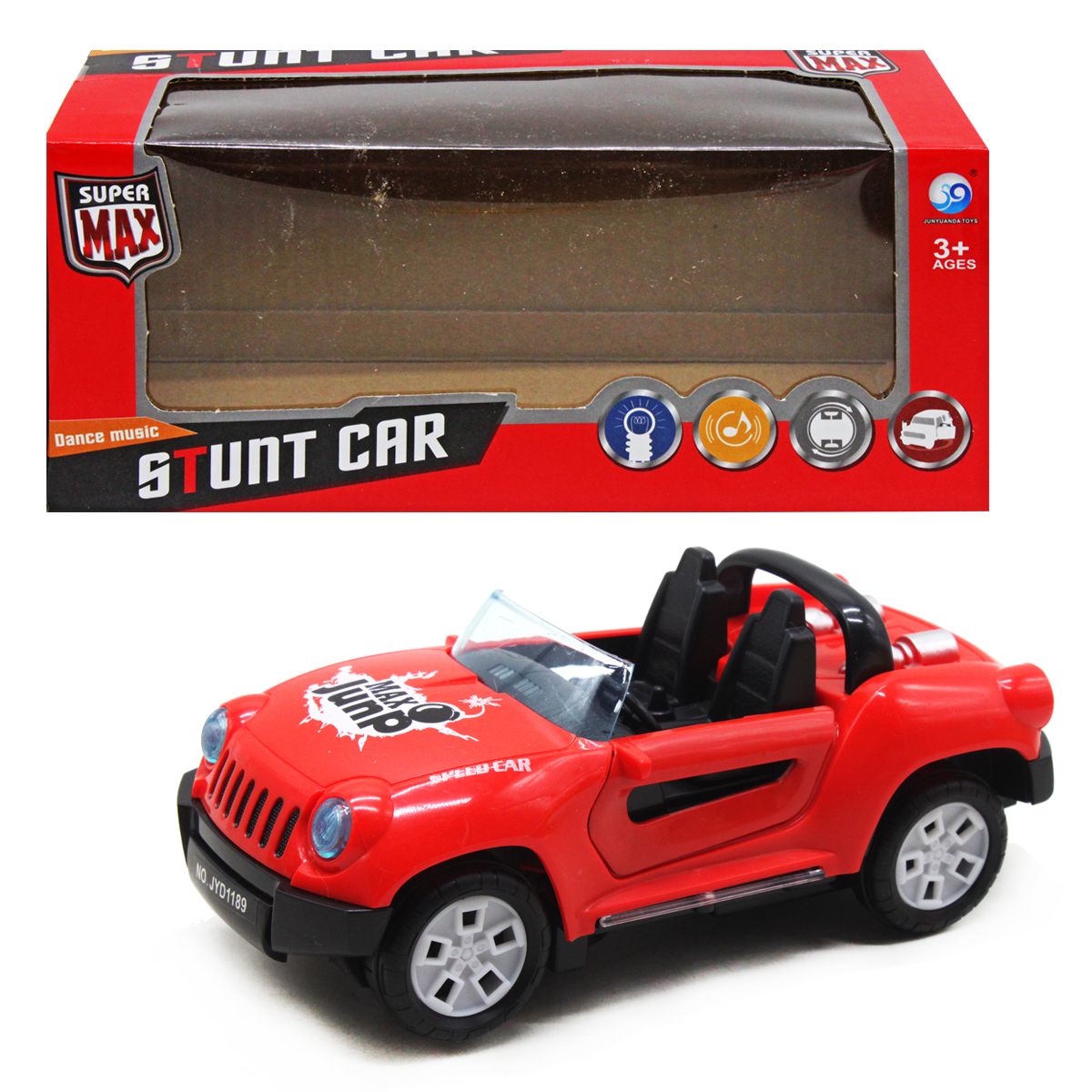 Легковая машинка "Stunt car", красная