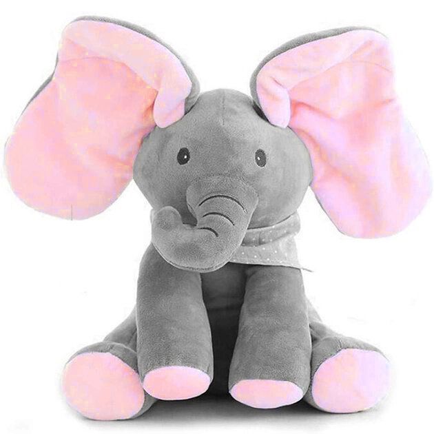 Интерактивная мягкая игрушка "Слоненок" (розовый)