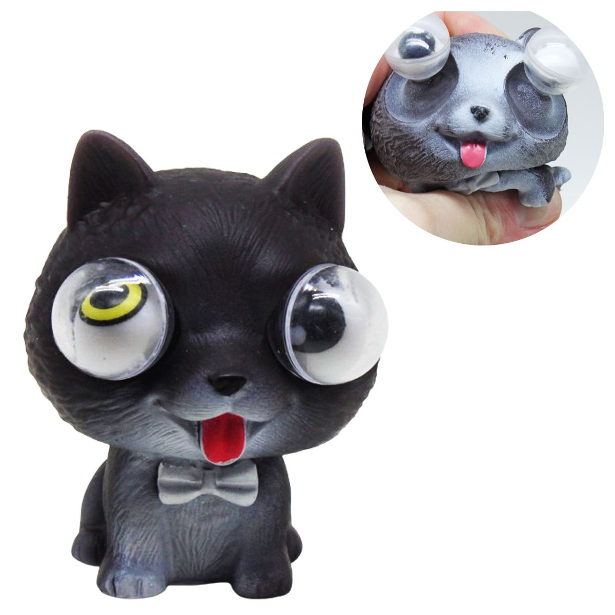 Іграшка-антистрес "Popping eyes: Котик" (чорний)