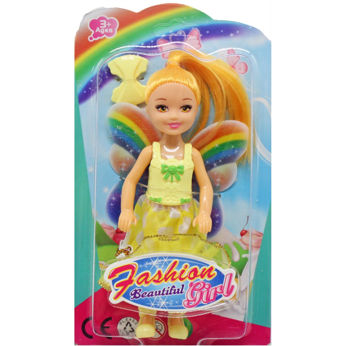 Кукла "Fashion girl: Фея", 13,5 см, желтая