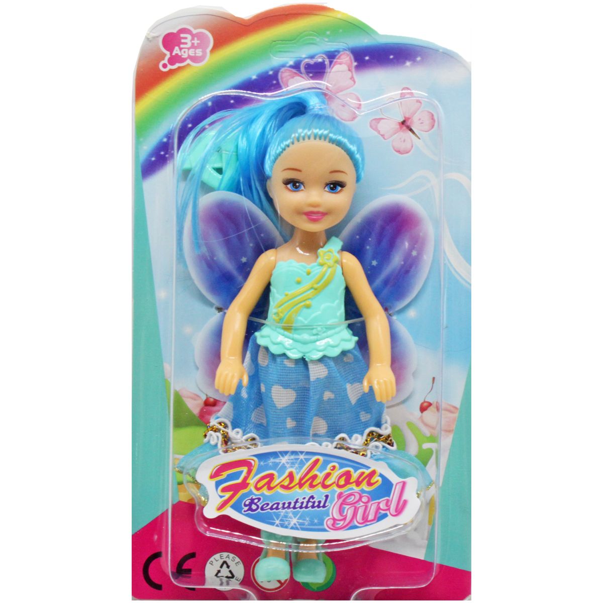 Кукла "Fashion girl: Фея", 13,5 см, голубая