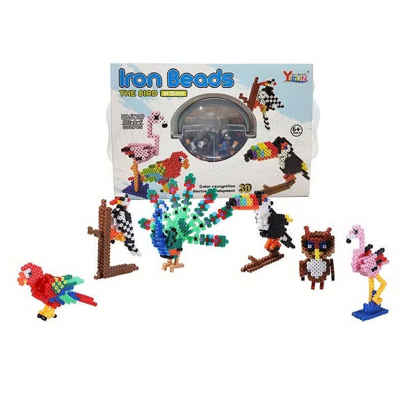 Термомозаїка "Iron Beads: Птахи", 6 фігурок, 3000 деталей