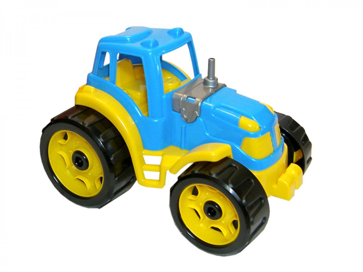Уценка.  Трактор ТехноК (синий) Трещина на тракторе