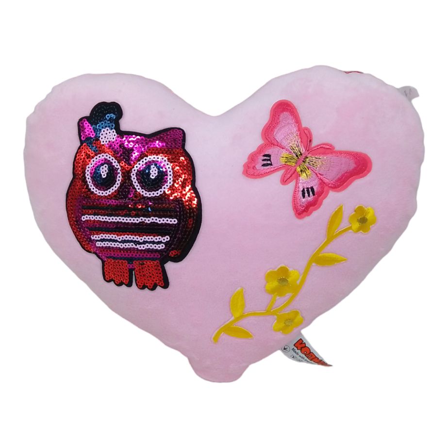 Мягкая игрушка-подушка "Сердце.  Совушка" 26,5х22 см