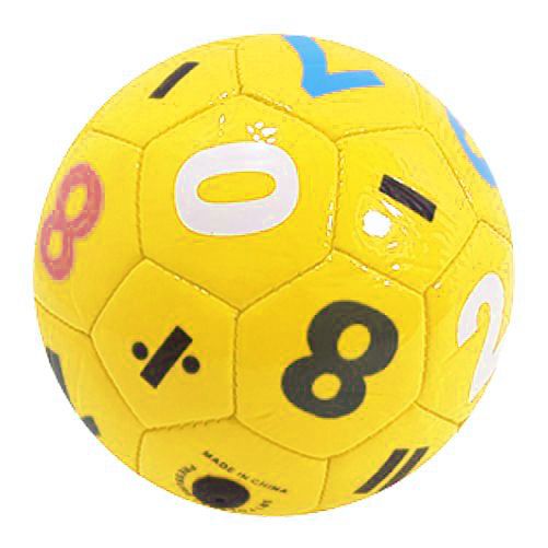 Мяч футбольный №2 "Цифры" (желтый)