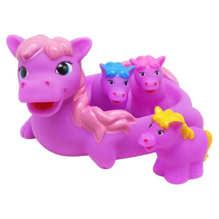 Набір іграшок для ванни "Родина єдинорогів" (4 шт)