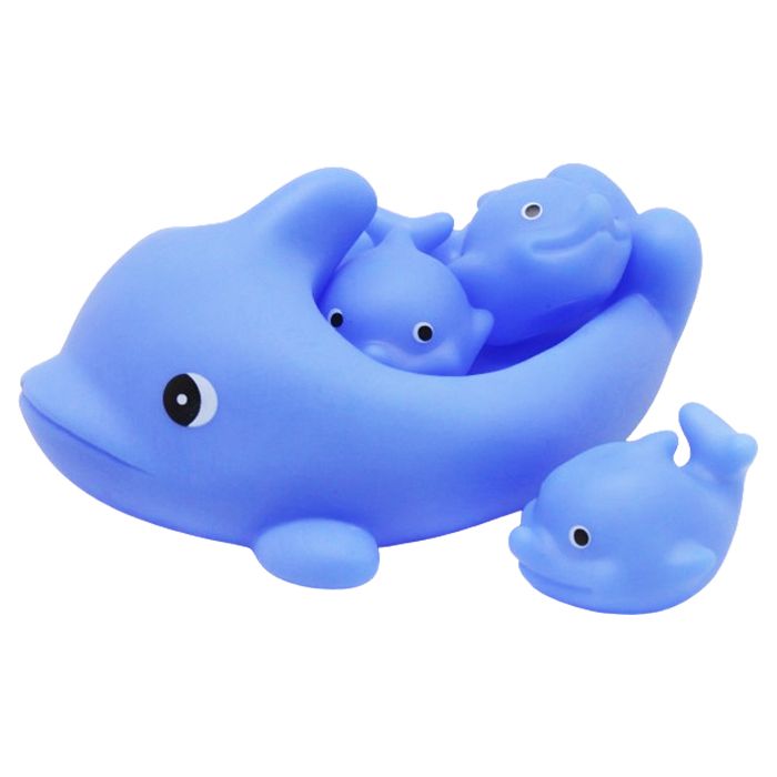 Набор игрушек для ванны "Семья китов" (4 шт)