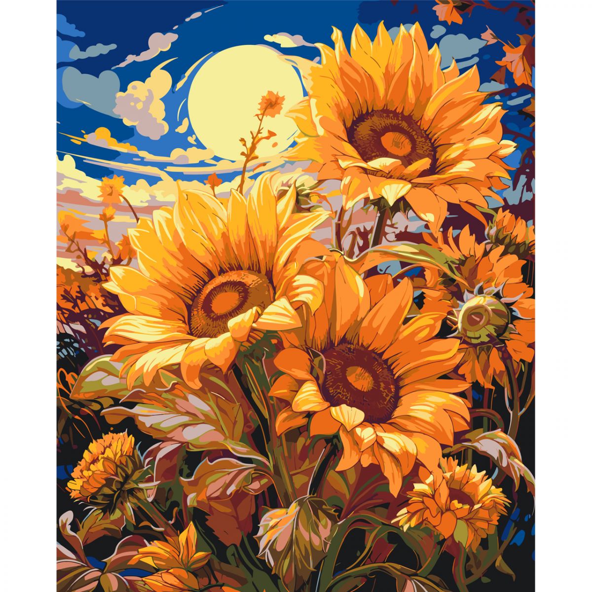 Картина по номерах "Букет соняшників" 40x50 см