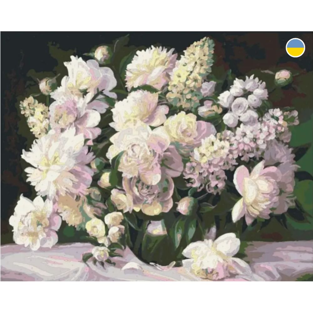 Картина по номерах "Ніжний букет квітів" 40x50 см