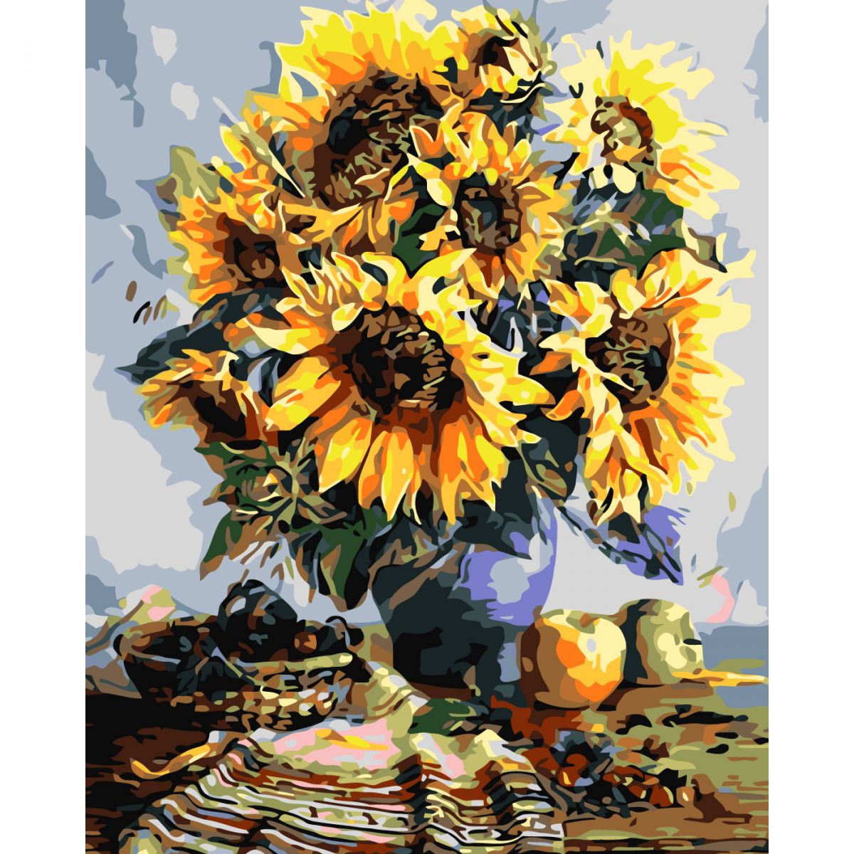 Картина по номерах "Жовті соняшники" 40x50 см