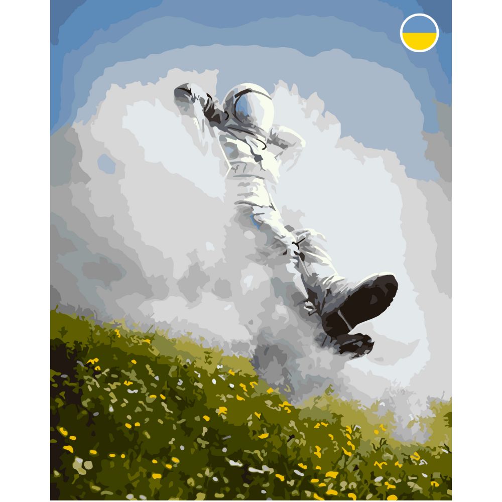 Картина по номерах "Космонавт на хмарці" 40x50 см