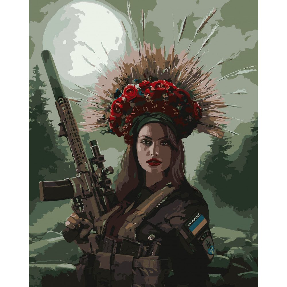 Картина по номерах "Захисниця України" 40x50 см