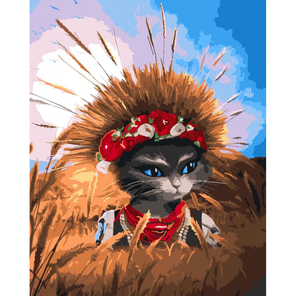 Картина по номерах "Українська кішечка" 40x50 см