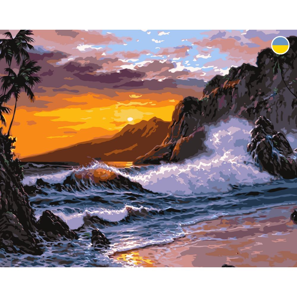 Картина по номерах "Море на заході сонця" 40x50 см